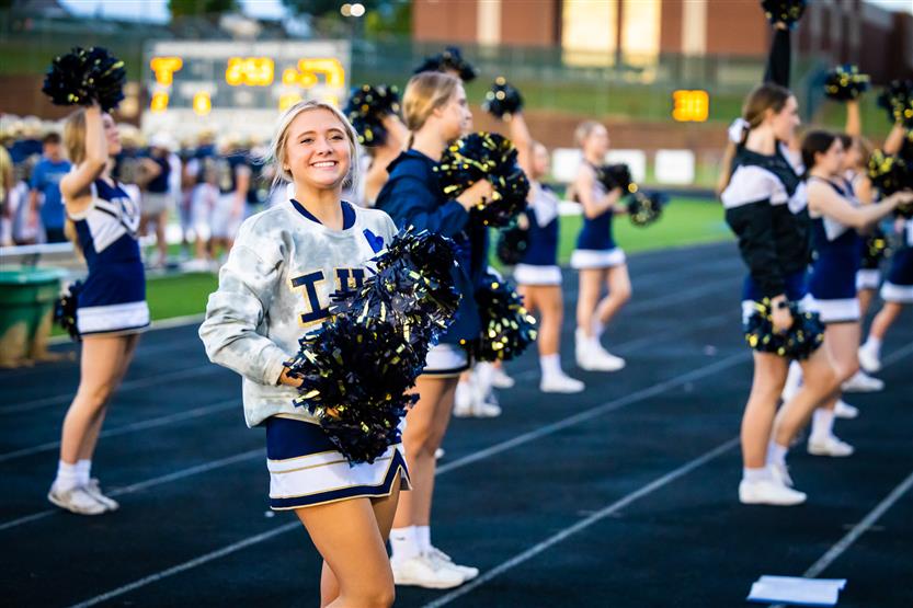 Independence High cheerleaders perform